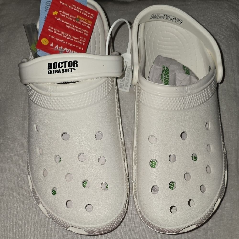 Doctor Extra Soft White Clogs - Picture 2 of 2